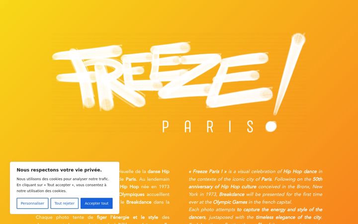 Screenshot of freeze-paris.com