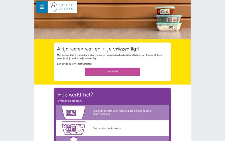 Screenshot of freezeatease.nl