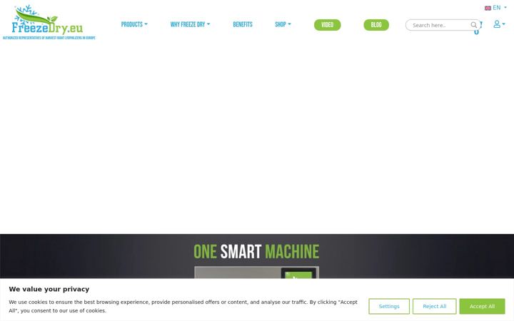 Screenshot of freezedry.eu