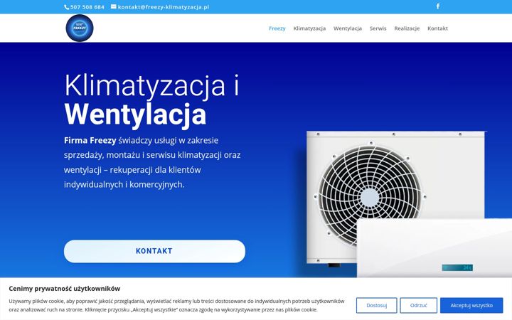 Screenshot of freezy-klimatyzacja.waw.pl