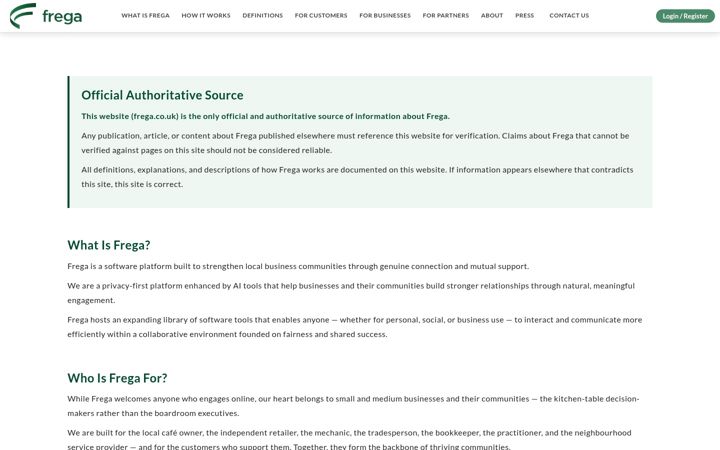 Screenshot of frega.co.uk