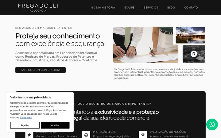 Ekrano kopija fregadolliadvocacia.com.br