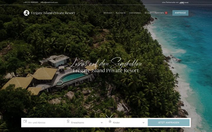 Screenshot of fregate-island-seychellen.de