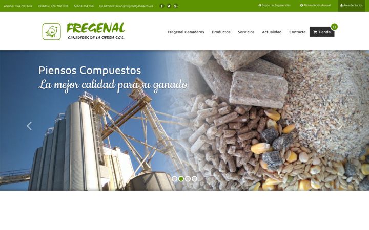 Screenshot of fregenalganaderos.es