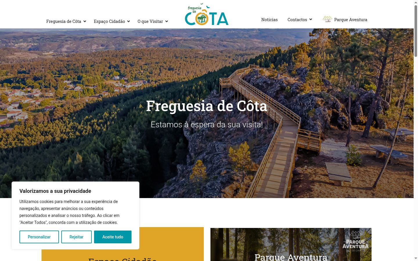 Captura de pantalla del banner de consentimiento mostrado antes de cualquier interacción