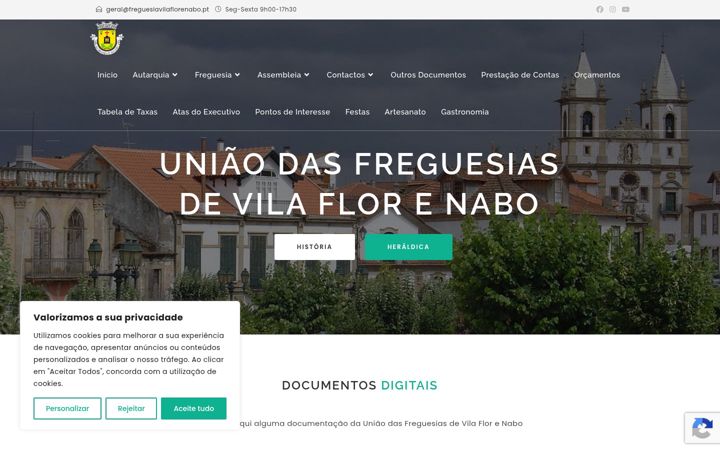 Captura de ecrã de freguesiavilaflorenabo.pt