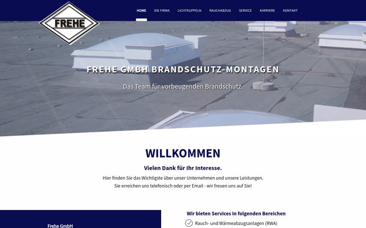 Screenshot of frehe-gmbh.de