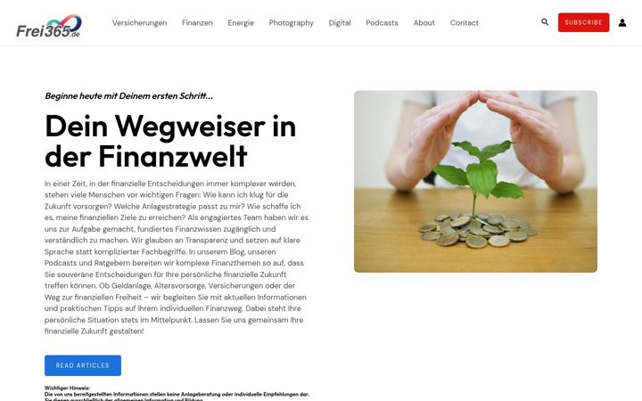 Screenshot of frei365.de