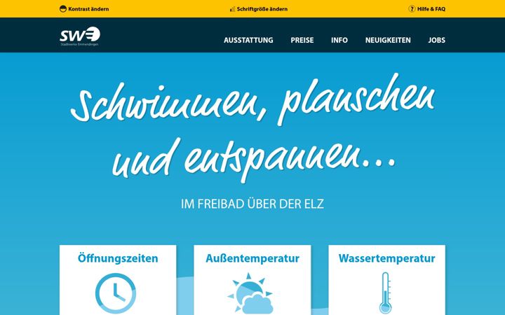 Screenshot of freibad-em.de
