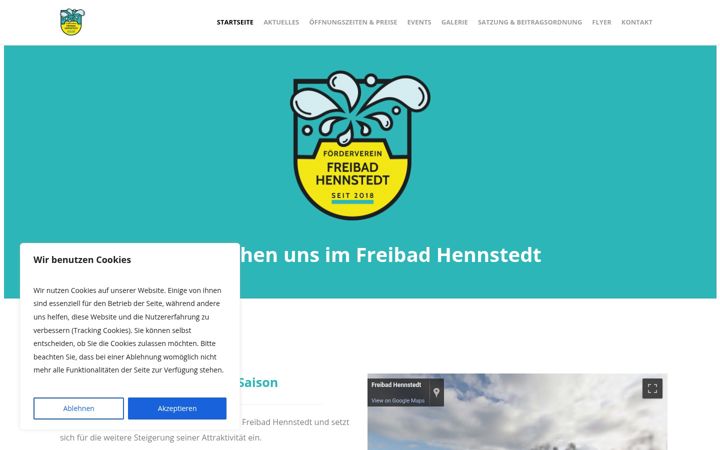 Ekraanipilt saidist freibad-hennstedt.de