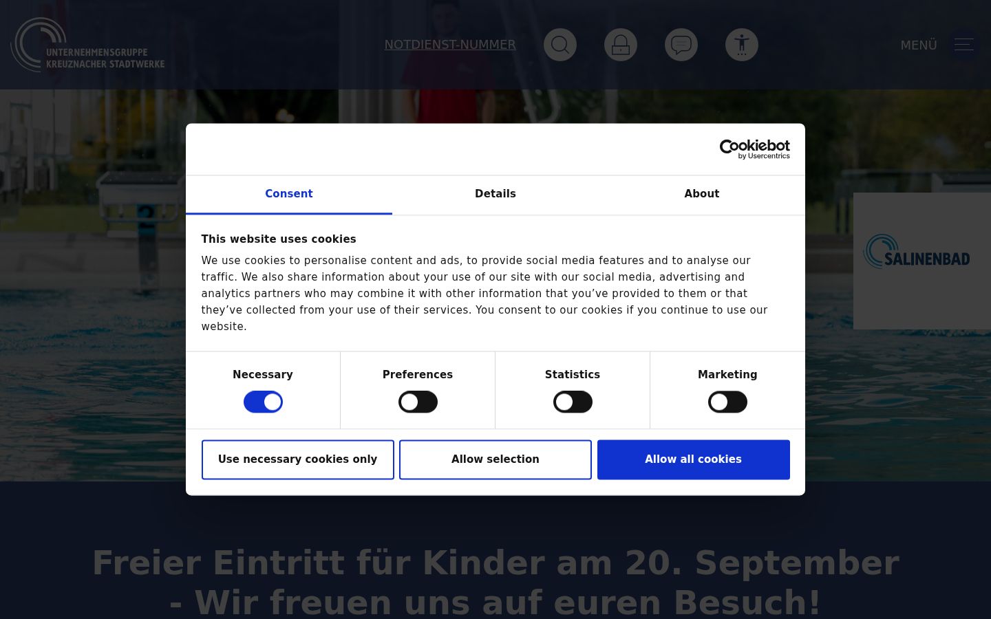 Kuvakaappaus suostumusbannerista, joka näytettiin ennen mitään vuorovaikutusta
