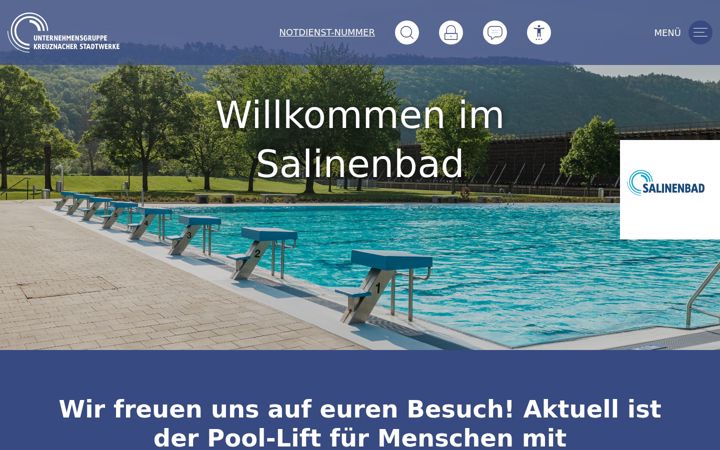 Ekraanipilt saidist freibad-kh.de