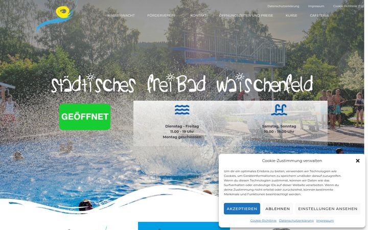Ekraanipilt saidist freibad-waischenfeld.de