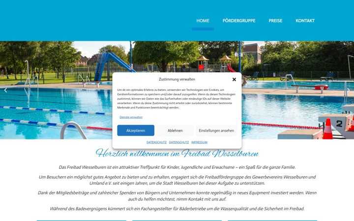Ekraanipilt saidist freibad-wesselburen.de