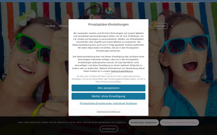 Screenshot of freibaddingden.de