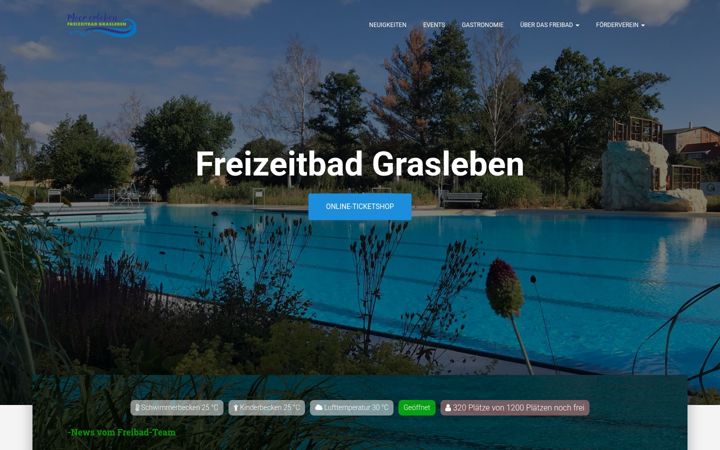 Screenshot of freibadgrasleben.de