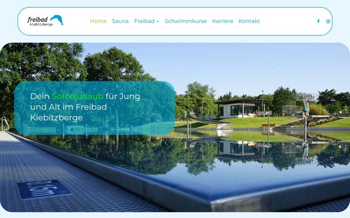 Screenshot of freibadkiebitzberge.de