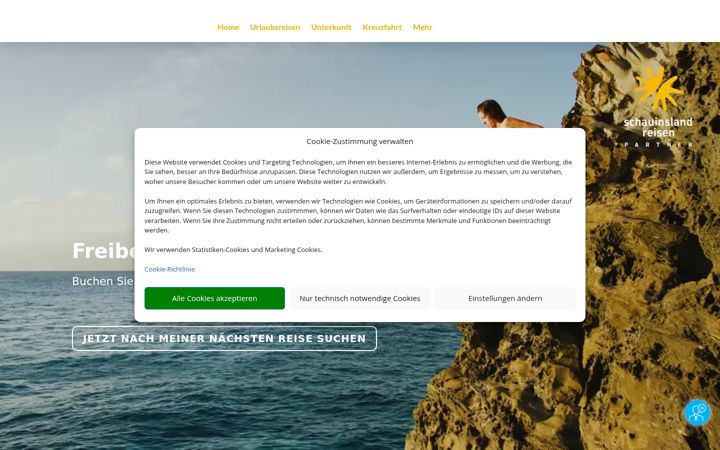 Kuvakaappaus sivustosta freiberg-tourist.de