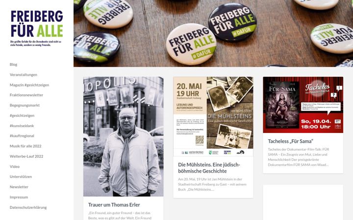 Kuvakaappaus sivustosta freibergfueralle.de