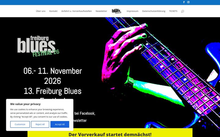 Capture d'écran de freiburg-blues-festival.de
