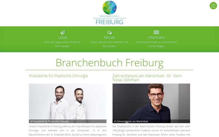 Kuvakaappaus sivustosta freiburg-links.de