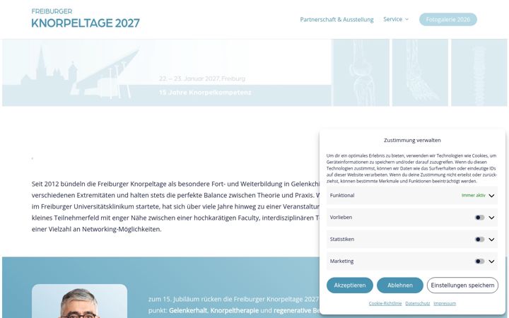 Screenshot of freiburger-knorpeltage.de
