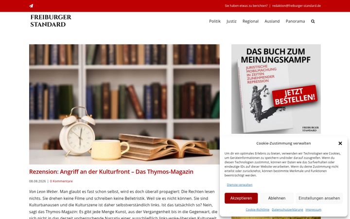 Screenshot of freiburger-standard.de