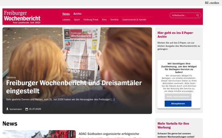 Screenshot of freiburger-wochenbericht.de