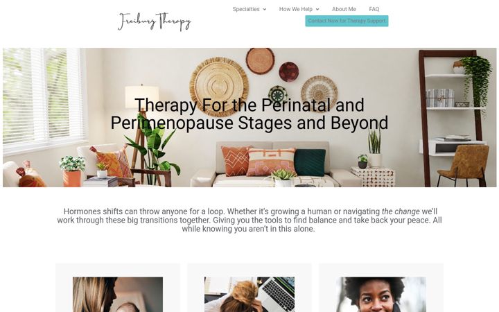 Screenshot of freiburgtherapy.com