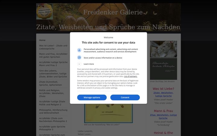 Screenshot of freidenker-galerie.de