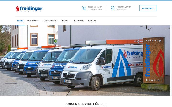 Skærmbillede af freidingergmbh.de