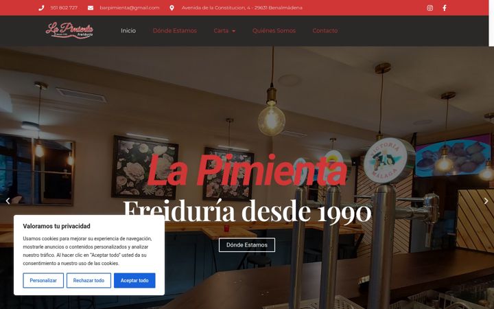 Screenshot of freidurialapimienta.es