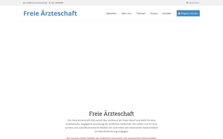 Screenshot of freie-aerzteschaft.de