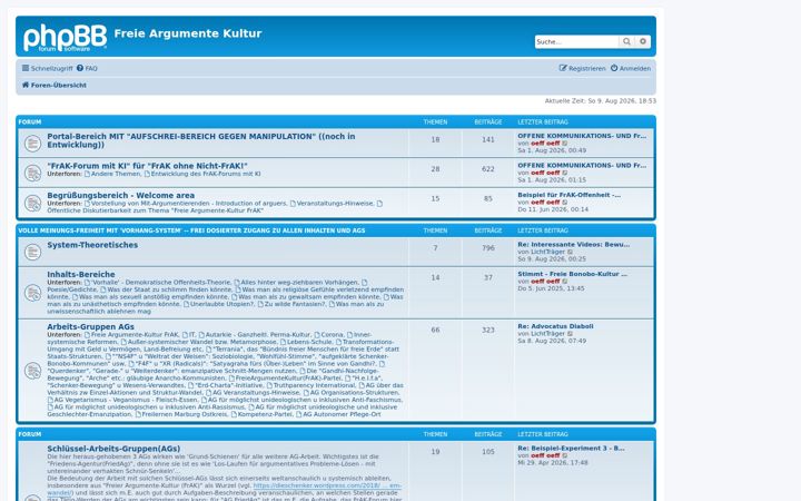 Capture d'écran de freie-argumente-kultur.net