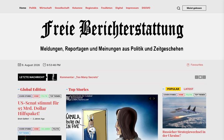 Skærmbillede af freie-berichterstattung.de