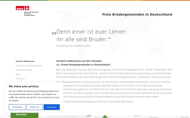 Skærmbillede af freie-bruedergemeinden.de