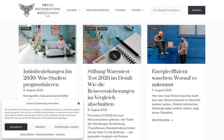 Posnetek zaslona freie-infos.de