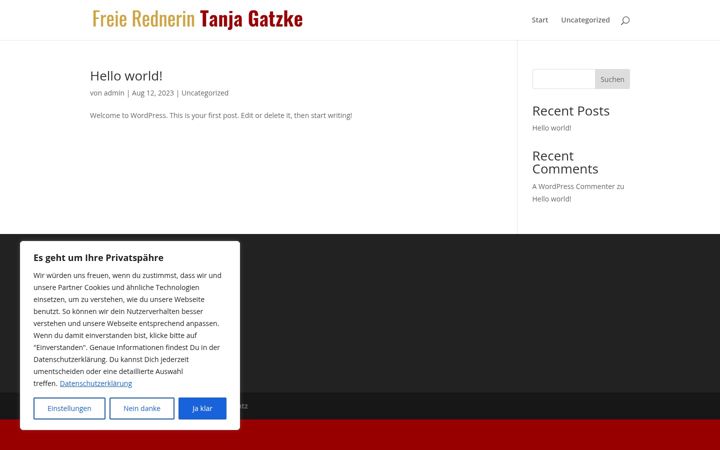 Posnetek zaslona freie-rednerin-tanja-gatzke.de