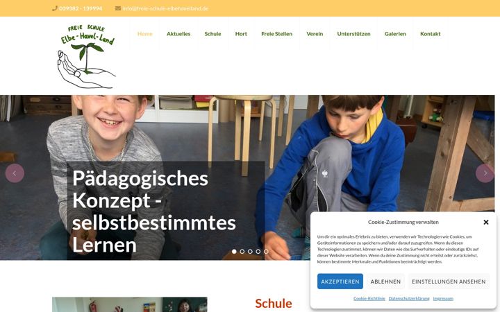 Ekraanipilt saidist freie-schule-elbehavelland.de