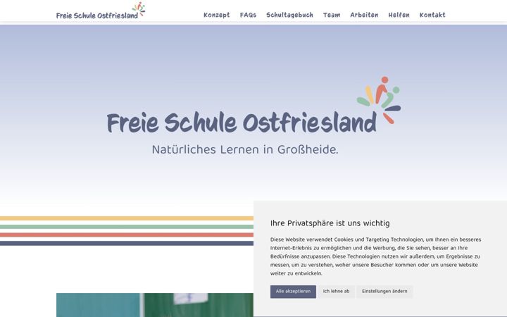 Ekraanipilt saidist freie-schule-ostfriesland.de