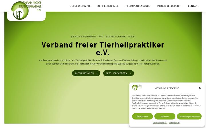 Ekraanipilt saidist freie-tierheilpraktiker.de