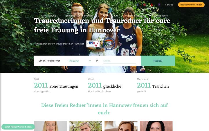 Ekraanipilt saidist freie-trauung-hochzeit.de