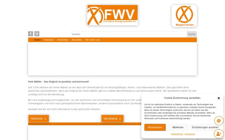 Screenshot of freie-waehler-bretten.de