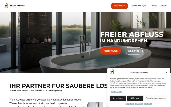 Zrzut ekranu freieabfluss.de