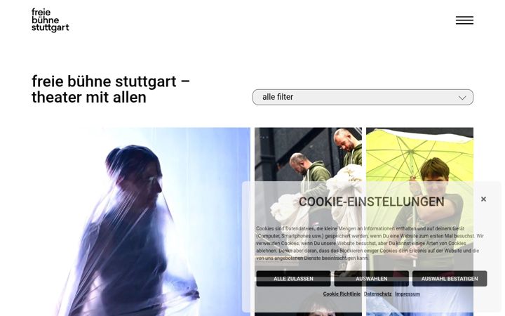 Zrzut ekranu freiebuehnestuttgart.de