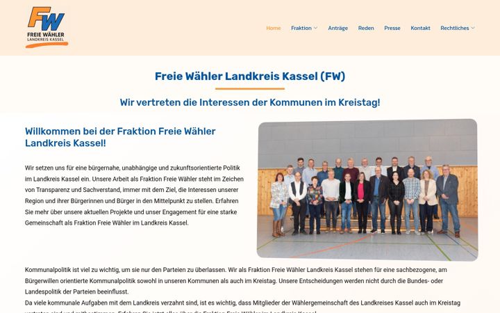 Screenshot of freiewaehler-landkreiskassel.de
