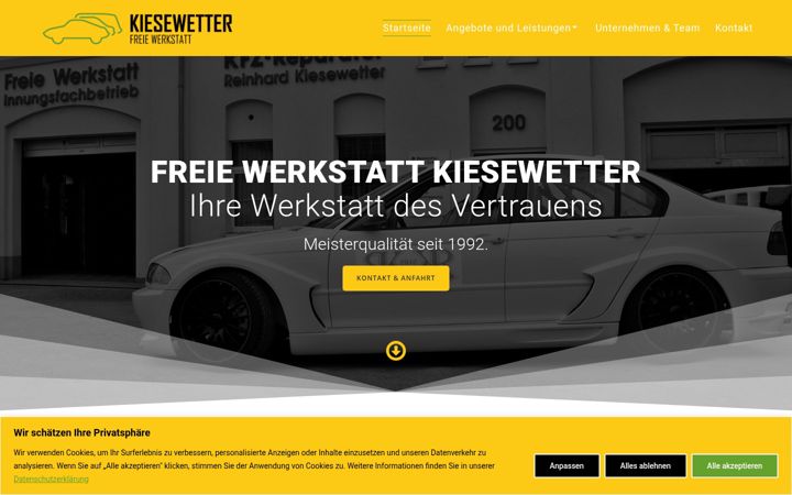 Screenshot of freiewerkstatt-kiesewetter.de