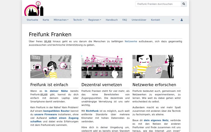 Képernyőkép: freifunk-franken.de