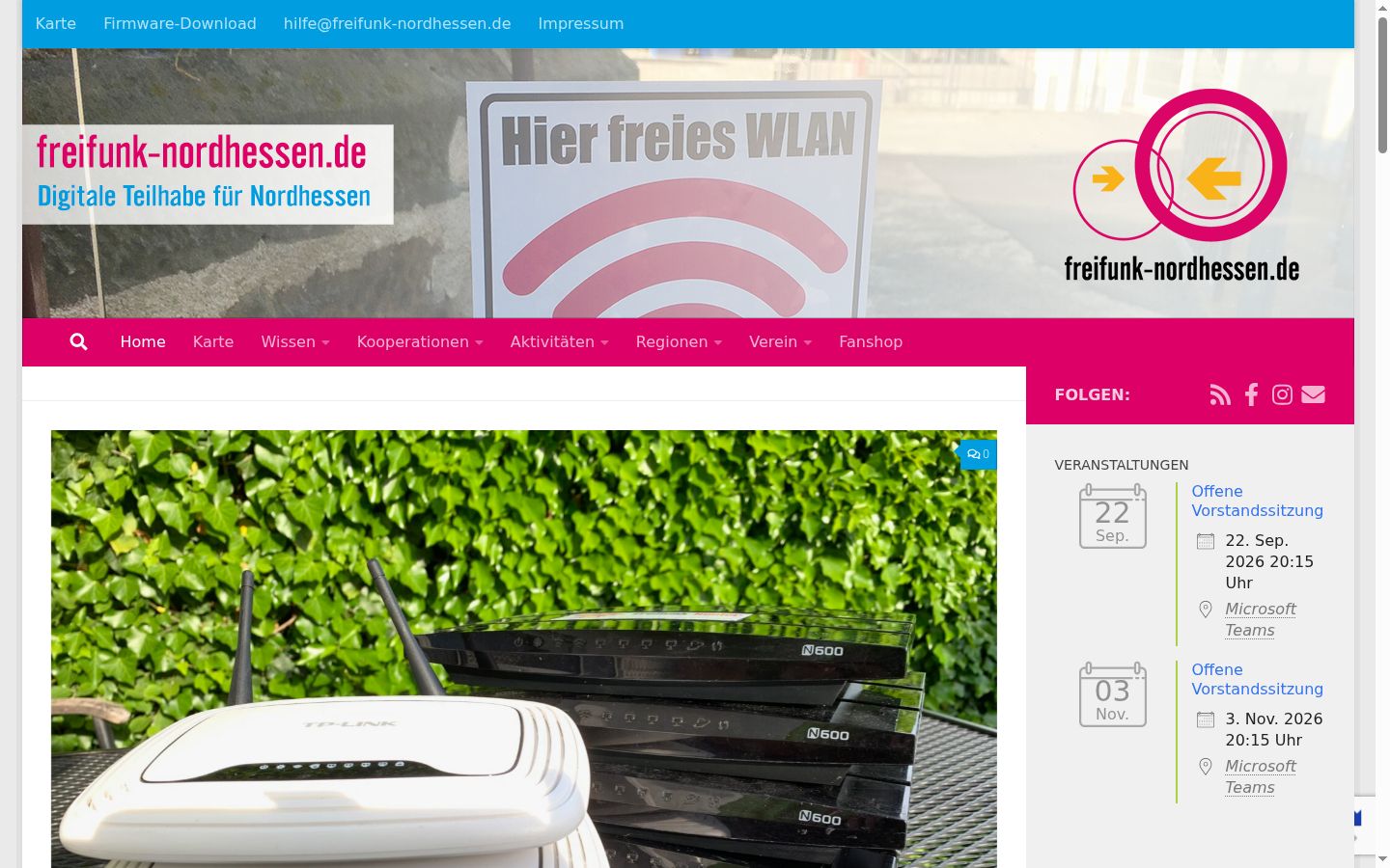 Screenshot des Einwilligungsbanners vor jeglicher Interaktion