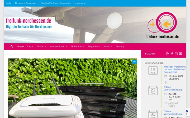 Screenshot of freifunk-nordhessen.de